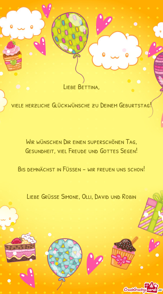 Liebe Bettina