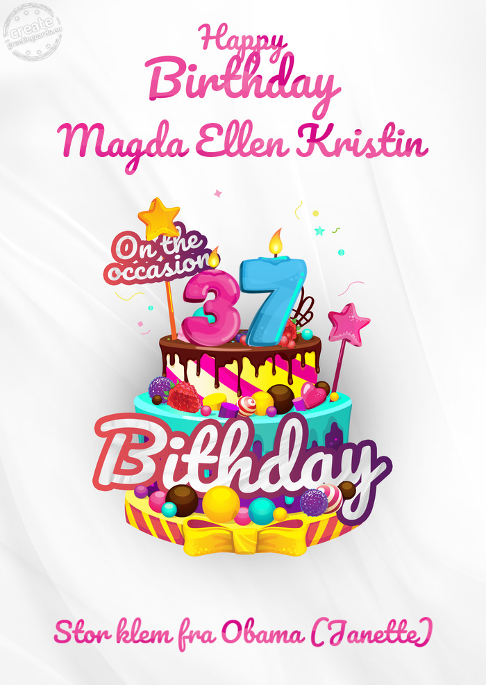 Magda Ellen Kristin Stor klem fra Obama (Janette) 37