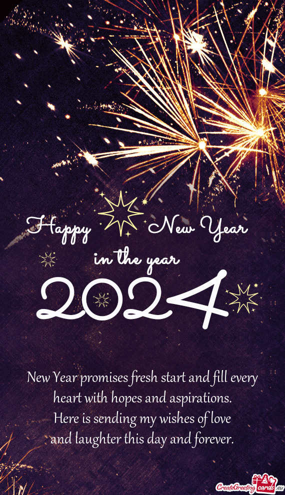 New Year promises fresh start and fill every
