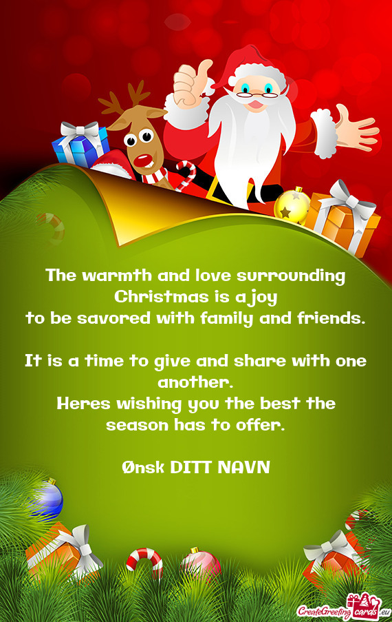 The warmth and love surrounding Christmas is a joy