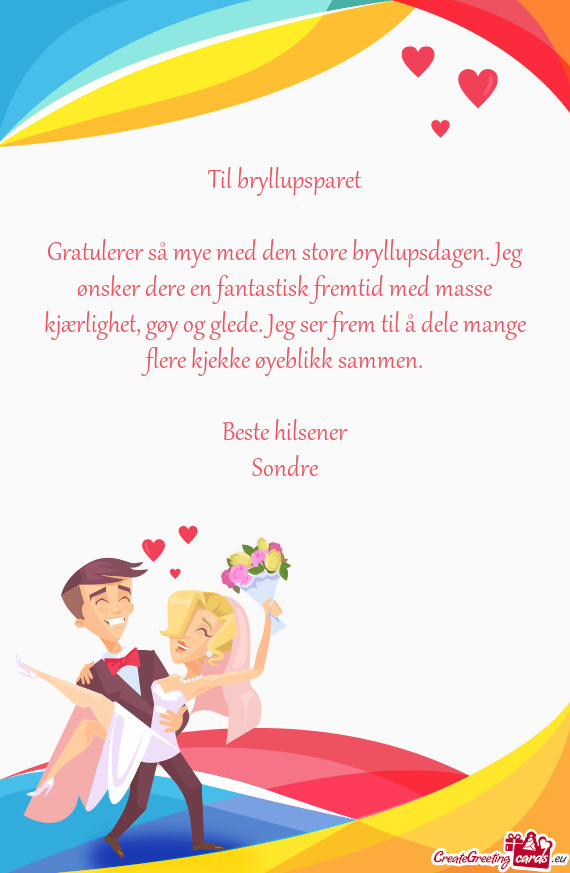 Til bryllupsparet