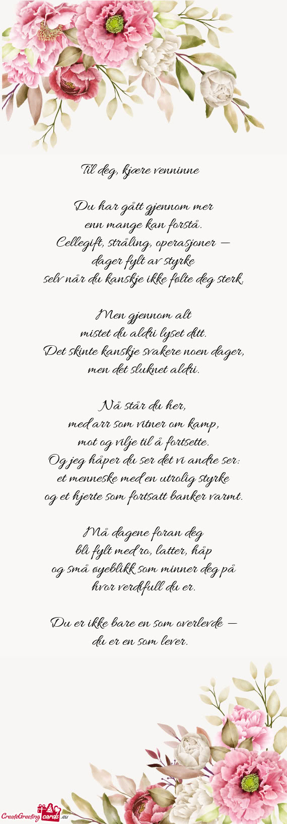 Til deg, kjære venninne 🌸