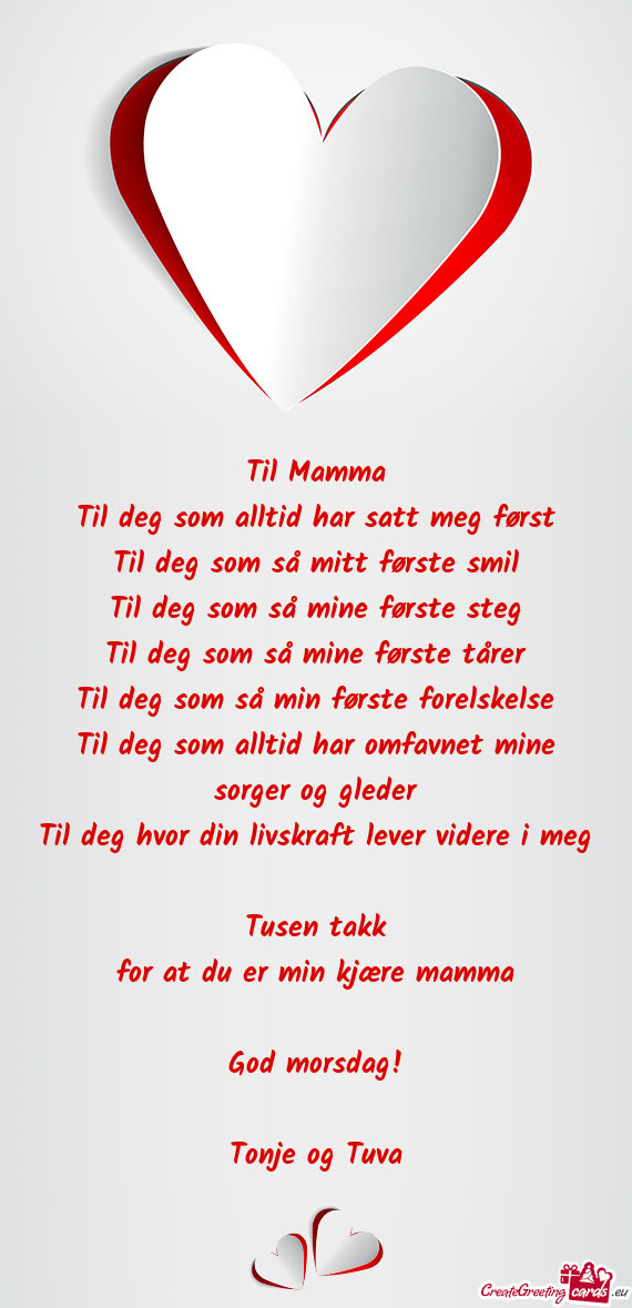 Til deg som alltid har satt meg først