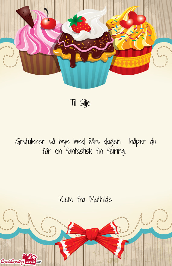 Til Silje 🎈🎀