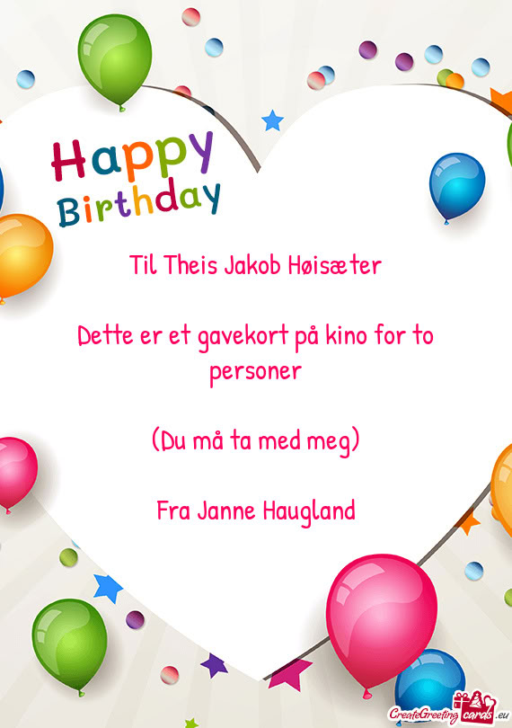 Til Theis Jakob Høisæter