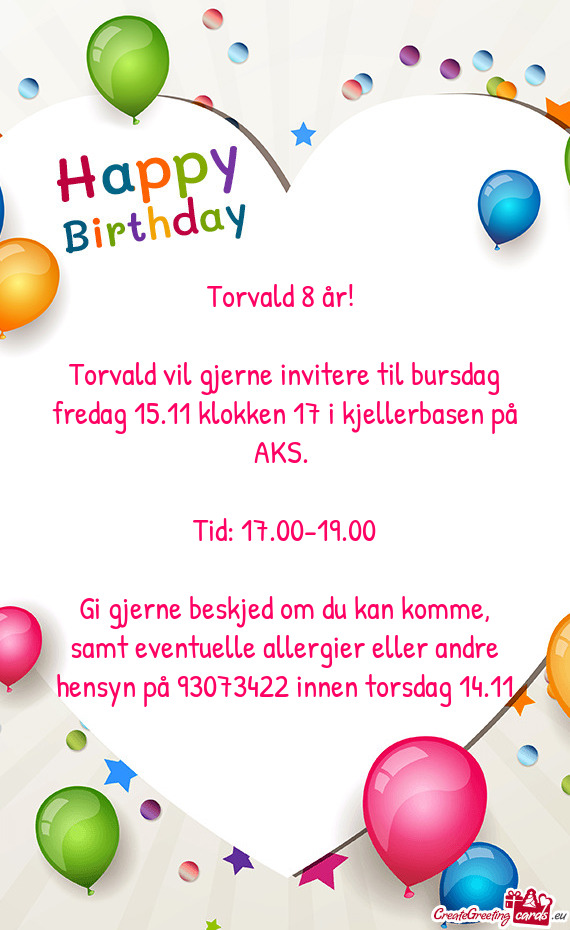 Torvald 8 år