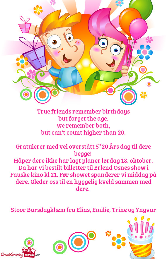 True friends remember birthdays