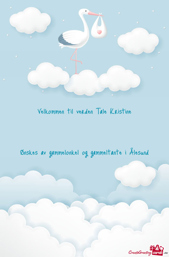 Velkommen til verden Tale Kristine