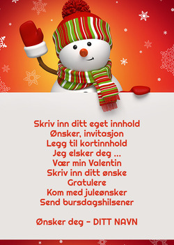 Kort med Holiday Snowman
