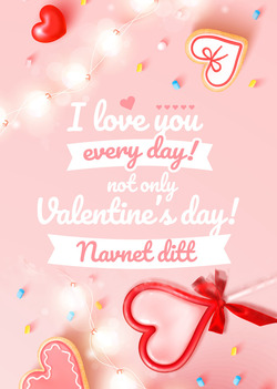 Pastell Valentine-kort