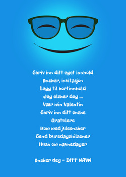Smilende blå emoji