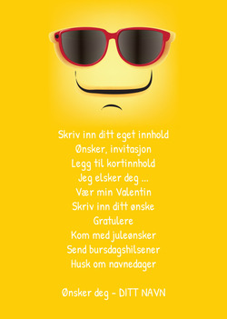 Smilende emoji med solbriller